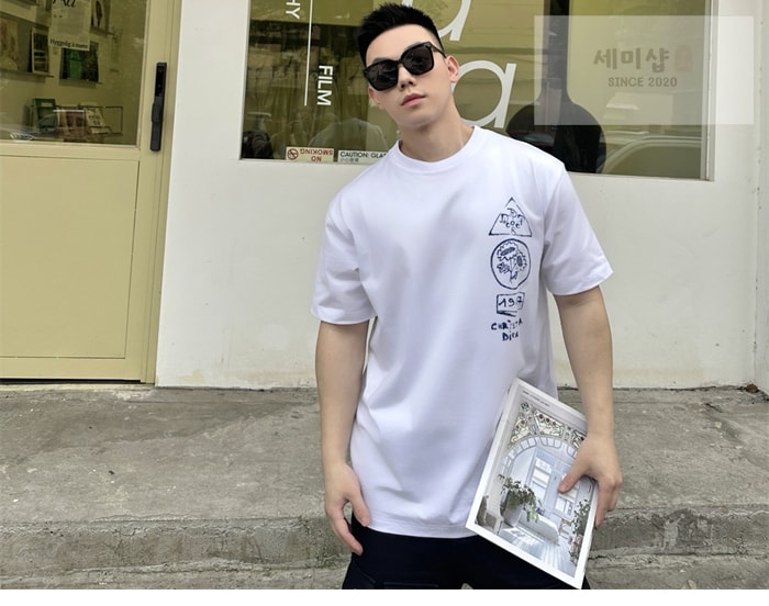 D I O R 디올 x 힐튼 넬 프린트 반팔 티셔츠 의류 2번 이미지