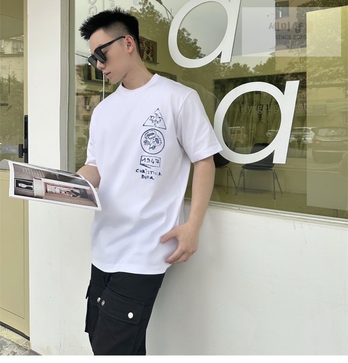 D I O R 디올 x 힐튼 넬 프린트 반팔 티셔츠 의류 4번 이미지