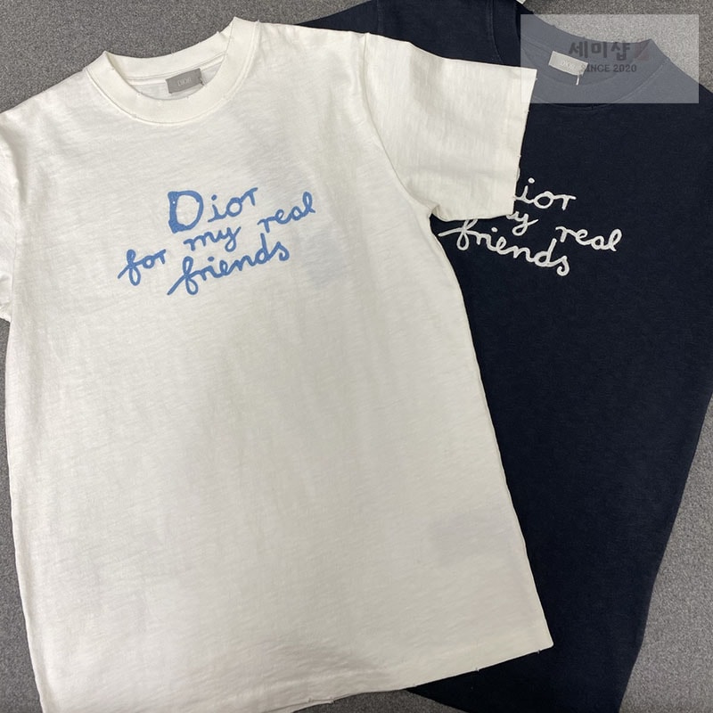 D I O R 디올 x 힐튼 넬 Real Friends 반팔 티셔츠 블랙 의류 2번 이미지