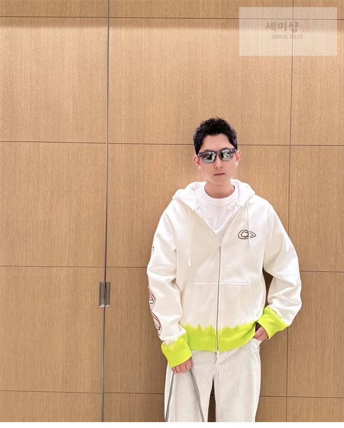 D I O R 디올 x KAWS 로고 후드 집업 의류 5번 이미지