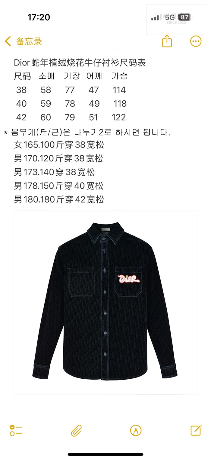 D I O R 디올 x KAWS 오버셔츠 의류 11번 이미지