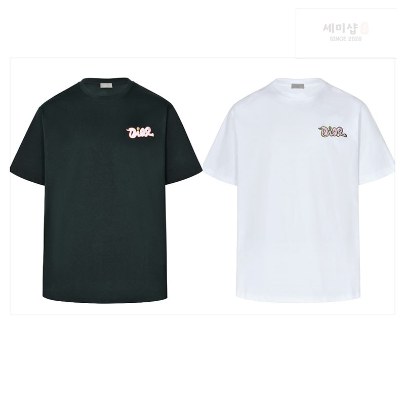 D I O R 디올 x KAWS 하우스 시그니처 반팔 티셔츠 의류 20번 이미지