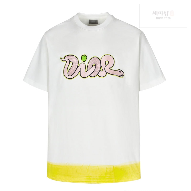 D I O R 디올 x KAWS 하우스 시그니처 스네이크 콘트라스트 티셔츠 의류 12번 이미지