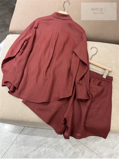 Loro Piana 로로피아나 린넨 셔츠 & 숏팬츠 set 5컬러 의류 12번 이미지