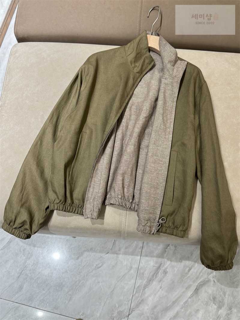 Loro Piana 로로피아나 마이크로파이버 스톰 시스템 윈드메이트 봄버 그린 의류 17번 이미지
