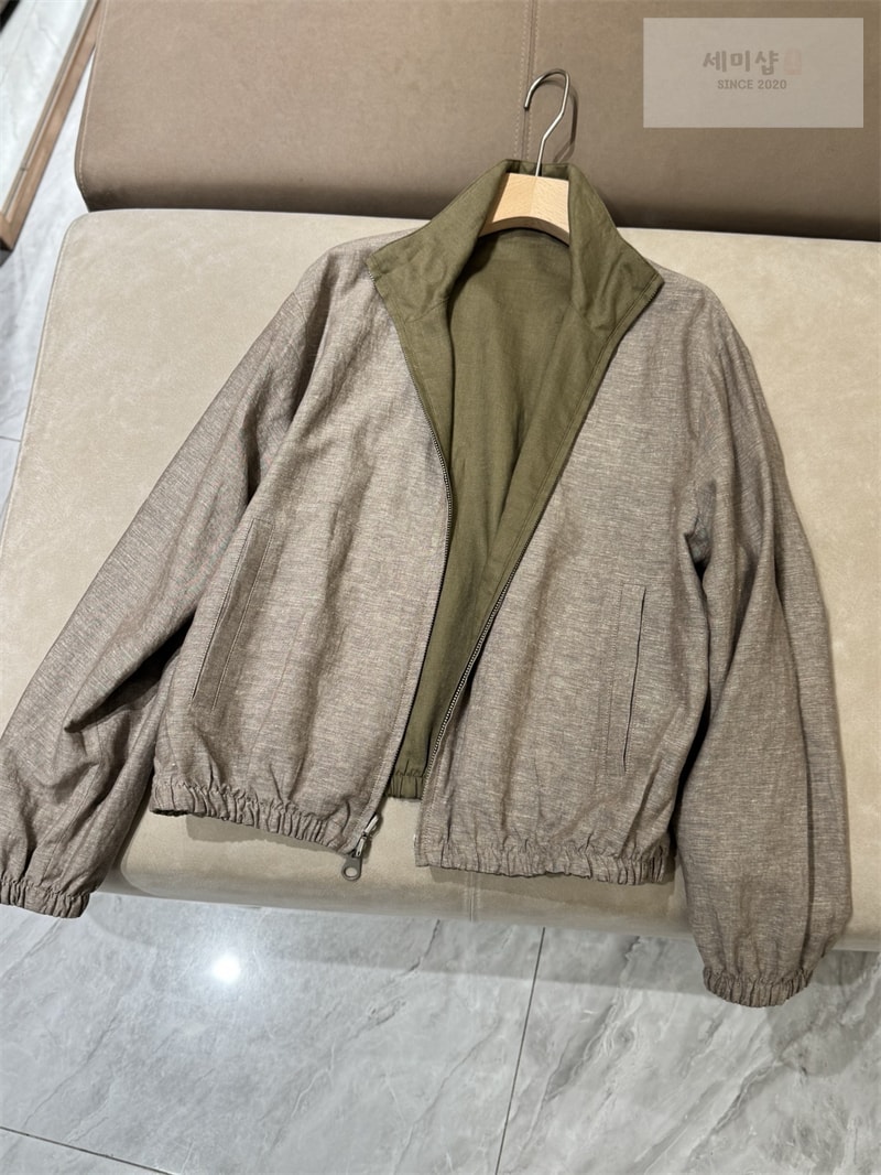 Loro Piana 로로피아나 마이크로파이버 스톰 시스템 윈드메이트 봄버 그린 의류 16번 이미지
