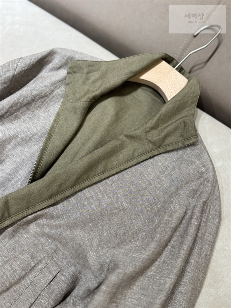 Loro Piana 로로피아나 마이크로파이버 스톰 시스템 윈드메이트 봄버 그린 의류 12번 이미지