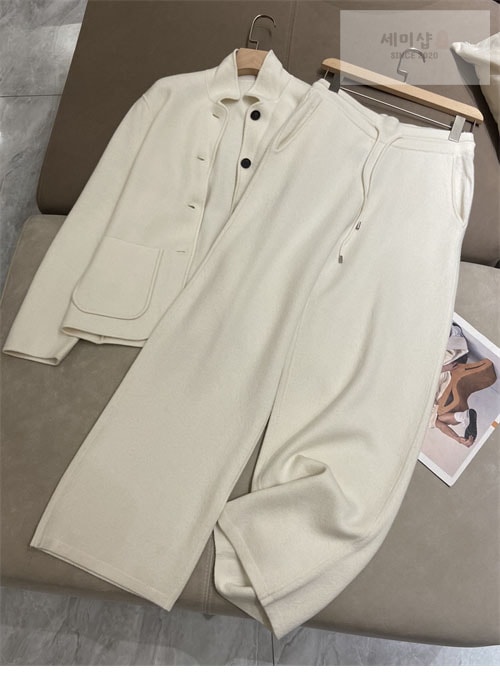 Loro Piana 로로피아나 여성용 캐시미어 자켓 / 팬츠 셋트 4컬러 의류 8번 이미지