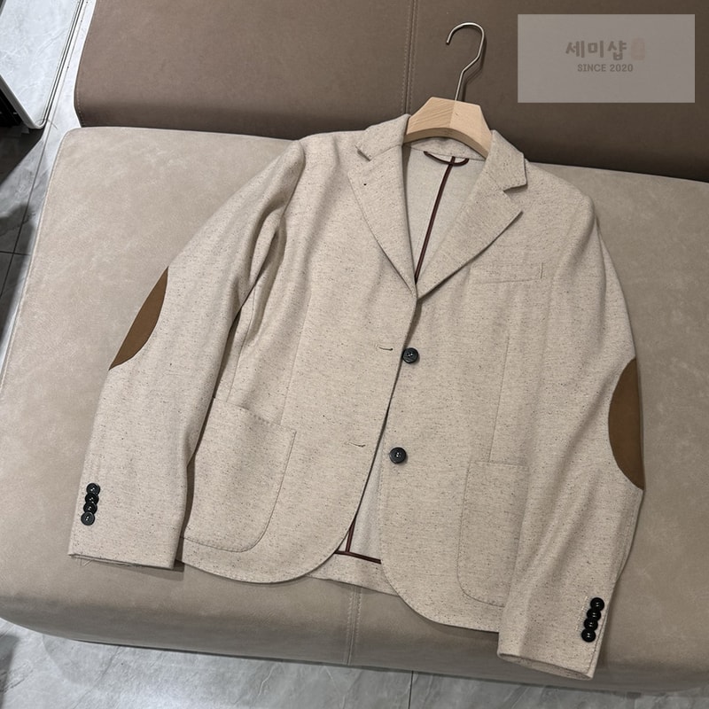 Loro Piana 로로피아나 투버튼 빈티지 레더 블레이저 의류 11번 이미지