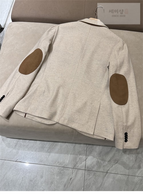 Loro Piana 로로피아나 투버튼 빈티지 레더 블레이저 의류 2번 이미지