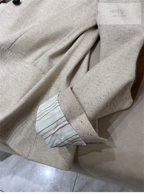 Loro Piana 로로피아나 투버튼 빈티지 레더 블레이저 의류 5번 이미지