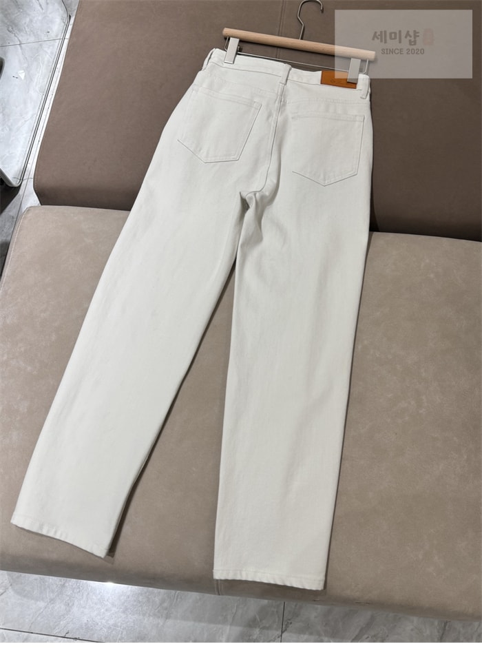 Loro Piana 로로피아나 화이트 데님 배기 팬츠 의류 5번 이미지
