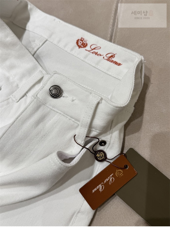 Loro Piana 로로피아나 화이트 데님 배기 팬츠 의류 7번 이미지