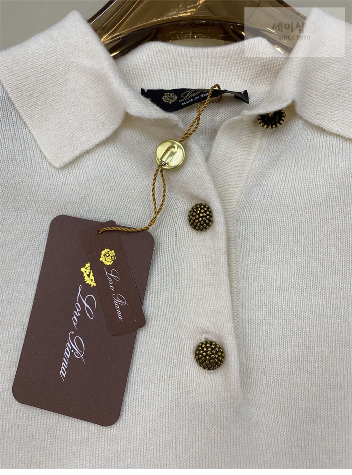 Loro Piana 로로피아나 25SS 캐시미어 울 니트 반팔 화이트 의류 6번 이미지