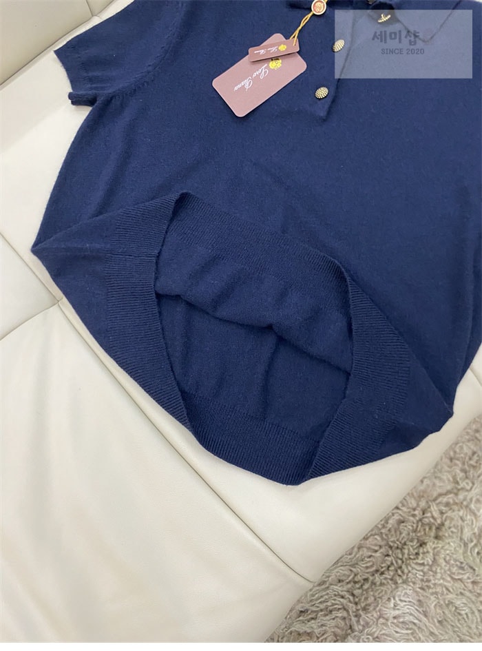 Loro Piana 로로피아나 25SS 캐시미어 울 니트 반팔 화이트 의류 19번 이미지