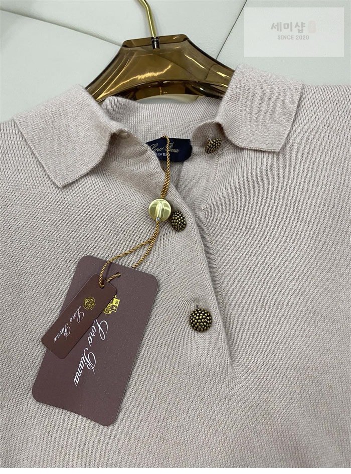 Loro Piana 로로피아나 25SS 캐시미어 울 니트 반팔 화이트 의류 14번 이미지