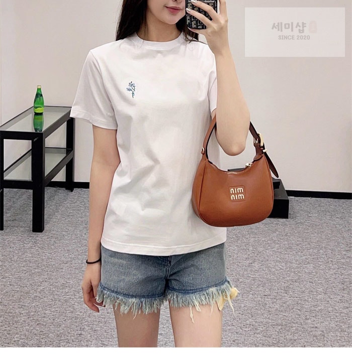 Loewe 로에베 꽃무늬 아나그램 코튼 반팔 티셔츠 의류 12번 이미지