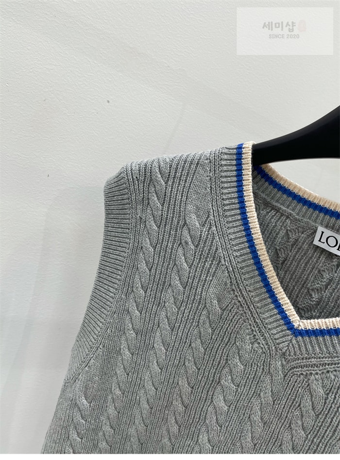Loewe 로에베 스트라이프 v넥 코튼 베스트 의류 7번 이미지
