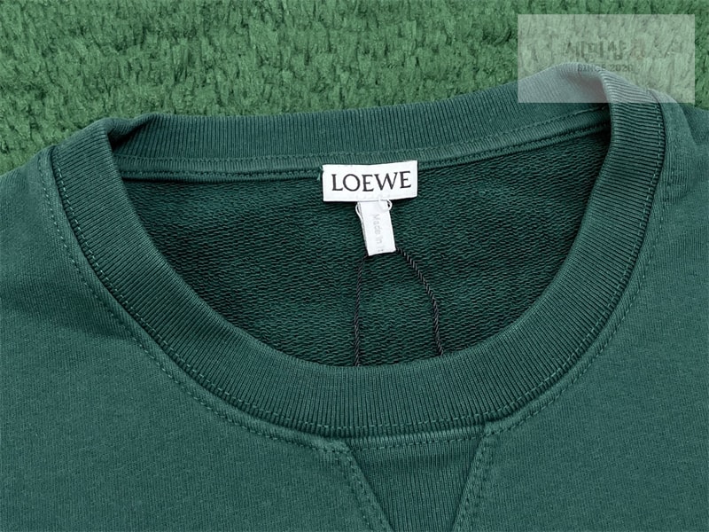 Loewe 로에베 아나그램 레귤러 코튼 스웨트셔츠 맨투맨 그린 의류 8번 이미지