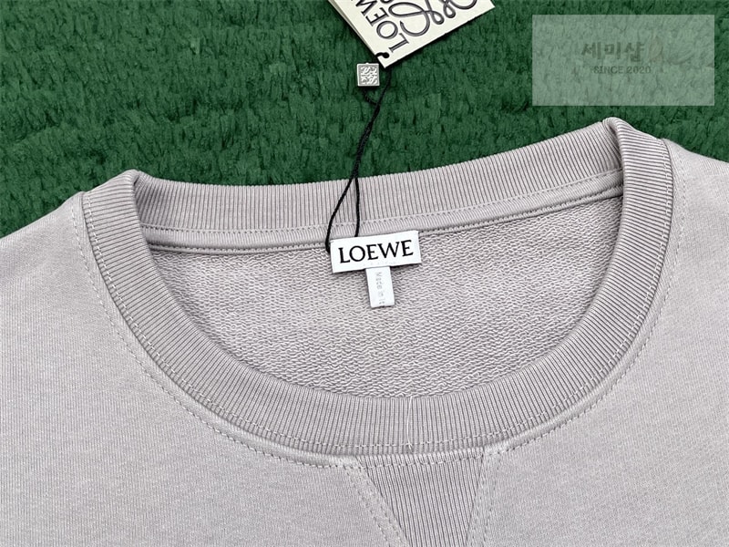 Loewe 로에베 아나그램 레귤러 코튼 스웨트셔츠 맨투맨 그린 의류 16번 이미지