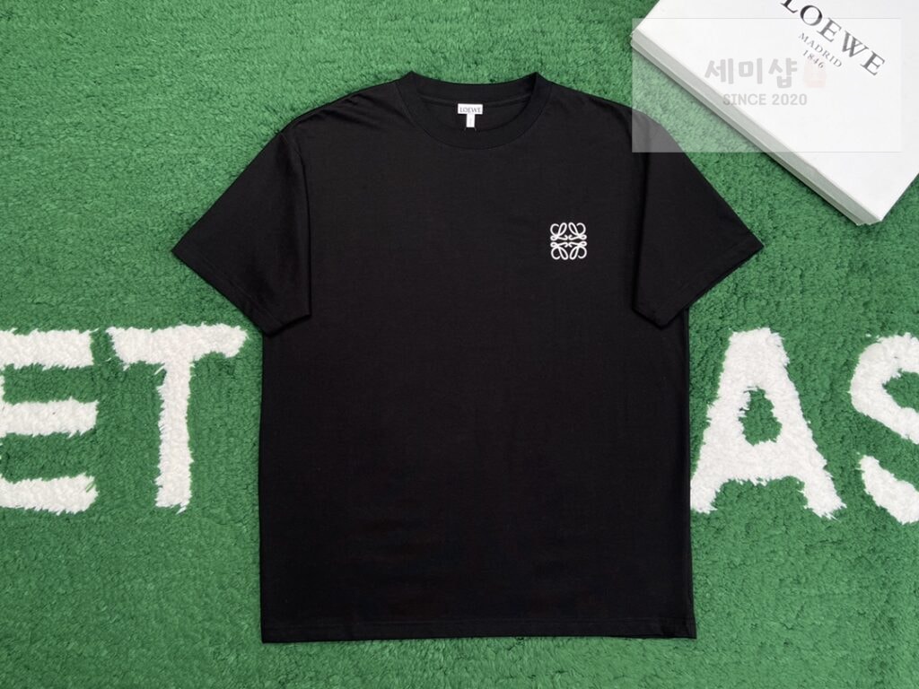 Loewe 로에베 아나그램 로고 베이직 반팔 티셔츠 “2COLOR” BLACK 의류 9번 이미지