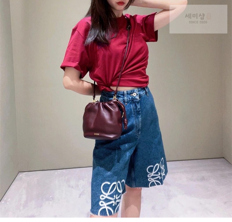 로에베 로에베 아나그램 컷아웃 데님 버뮤다 숏 팬츠 의류 10번 이미지
