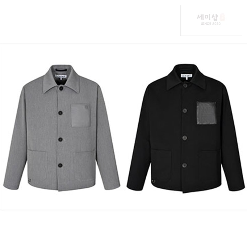 Loewe 로에베 울 캐시미어 아나그램 워크웨어 자켓 의류 1번 이미지