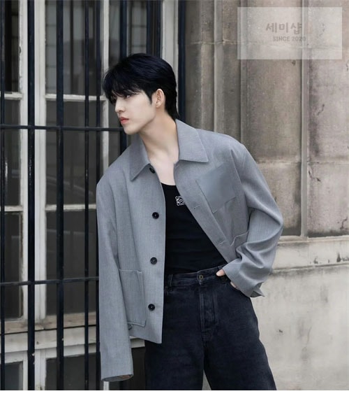 Loewe 로에베 울 캐시미어 아나그램 워크웨어 자켓 의류 9번 이미지