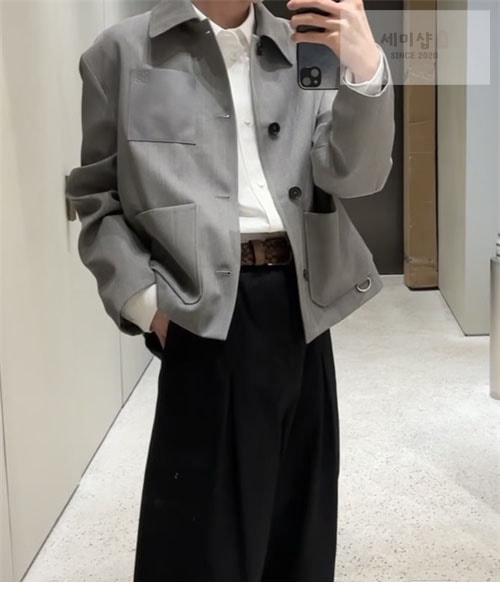 Loewe 로에베 울 캐시미어 아나그램 워크웨어 자켓 의류 12번 이미지