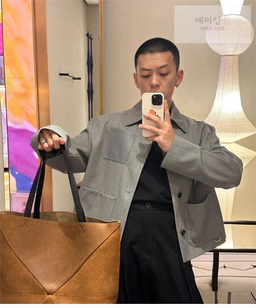 Loewe 로에베 울 캐시미어 아나그램 워크웨어 자켓 의류 28번 이미지