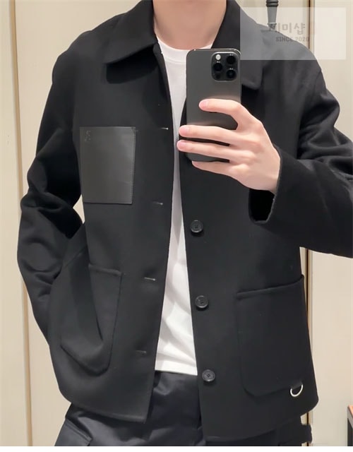 Loewe 로에베 울 캐시미어 아나그램 워크웨어 자켓 의류 31번 이미지