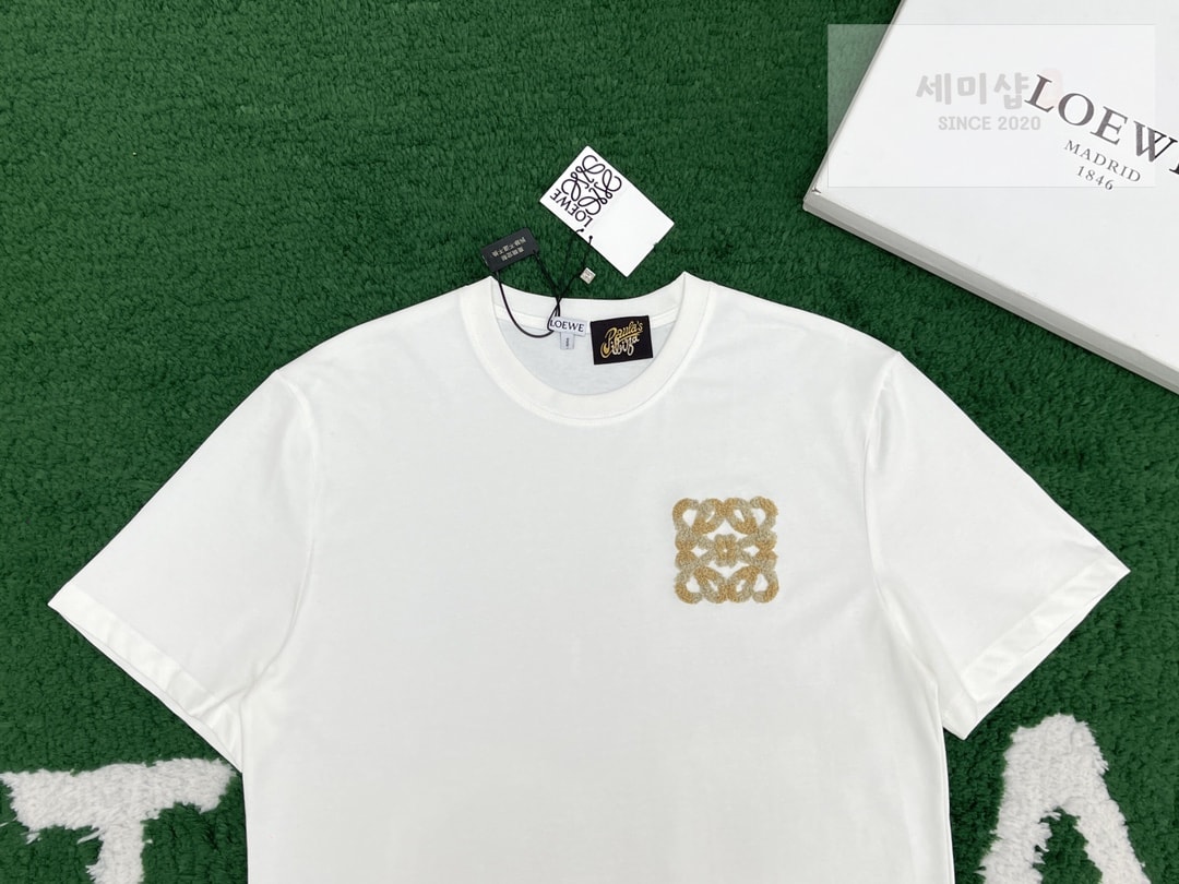 Loewe 로에베 이비자 테리 로고 코튼 져지 반팔 티셔츠 “3COLOR” NO.1 의류 10번 이미지