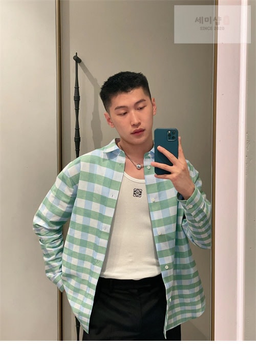 Loewe 로에베 코튼 체크 셔츠 의류 14번 이미지