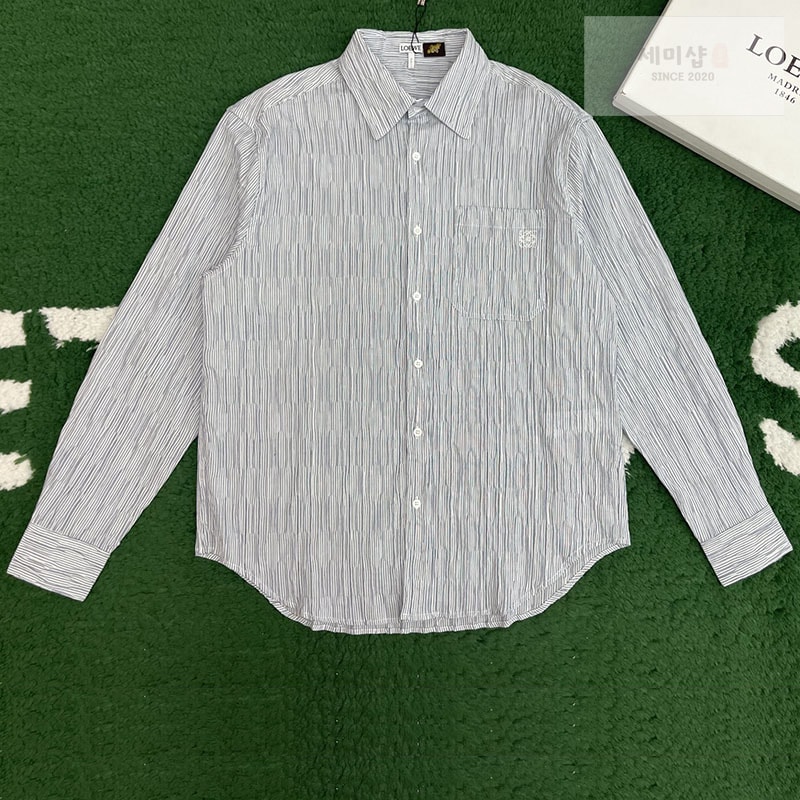 Loewe 로에베 코튼 혼방 블루 셔츠 의류 1번 이미지