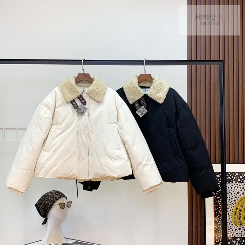 Loewe 로에베 콘솔 클로저드 파이핑 테크니컬 코튼 블렌드 플리스 자켓 블랙 의류 1번 이미지