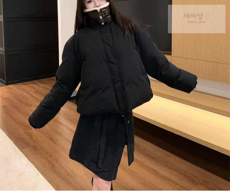 Loewe 로에베 콘솔 클로저드 파이핑 테크니컬 코튼 블렌드 플리스 자켓 블랙 의류 2번 이미지