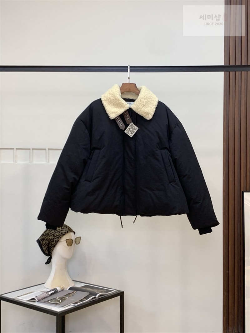 Loewe 로에베 콘솔 클로저드 파이핑 테크니컬 코튼 블렌드 플리스 자켓 블랙 의류 4번 이미지