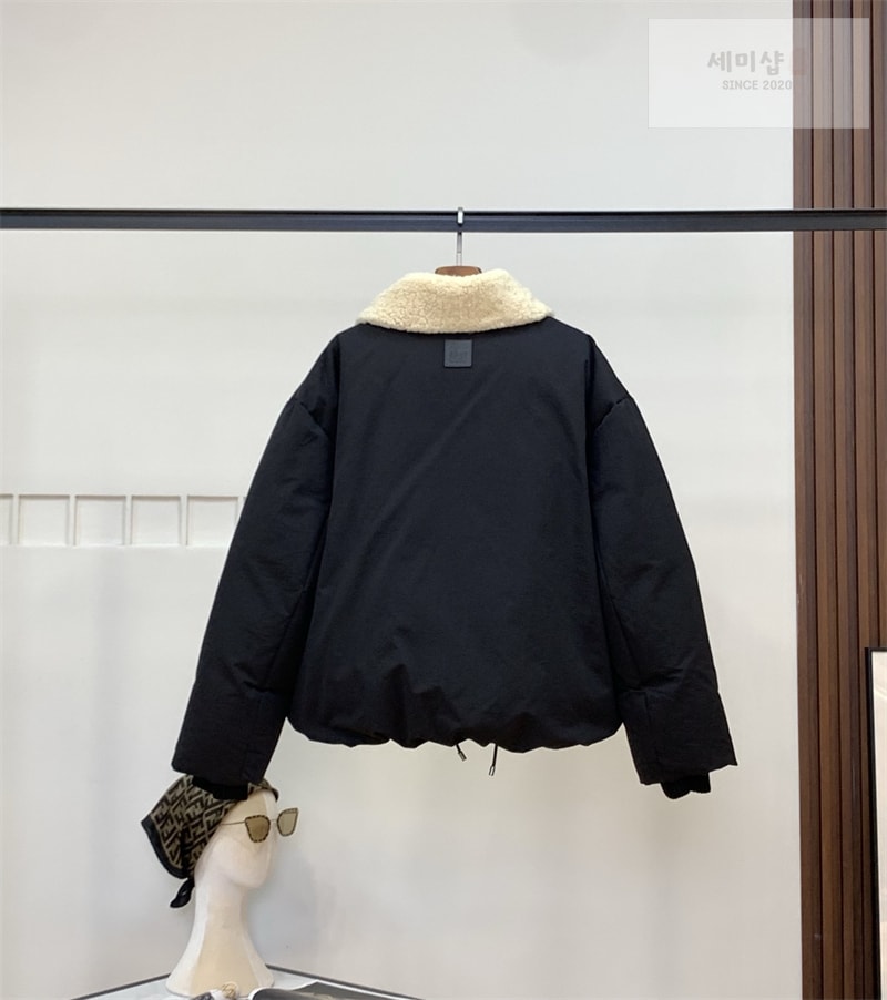 Loewe 로에베 콘솔 클로저드 파이핑 테크니컬 코튼 블렌드 플리스 자켓 블랙 의류 13번 이미지