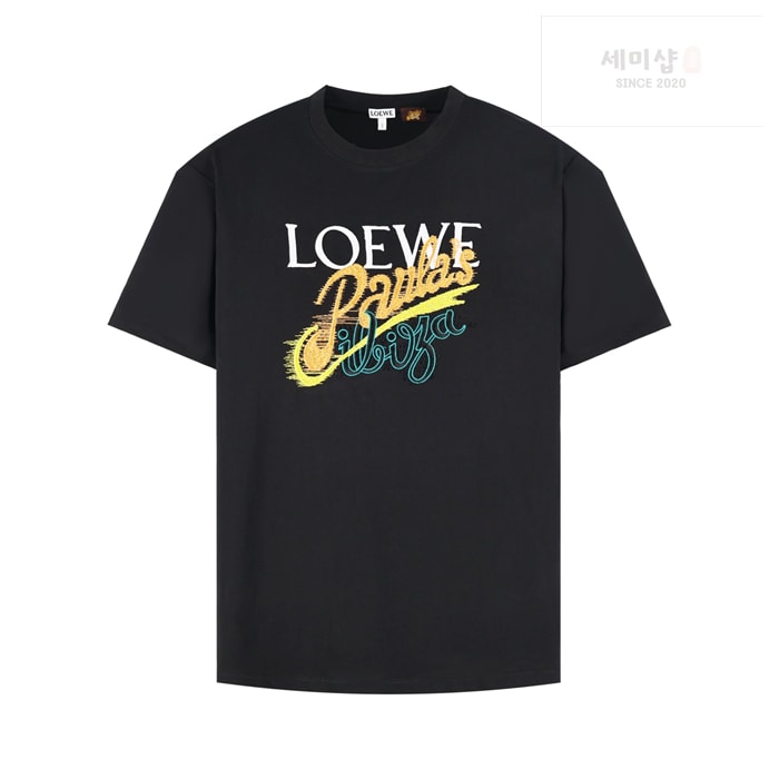 Loewe 로에베 파울라스 이비자 로고 반팔 티셔츠 카라멜색 의류 4번 이미지