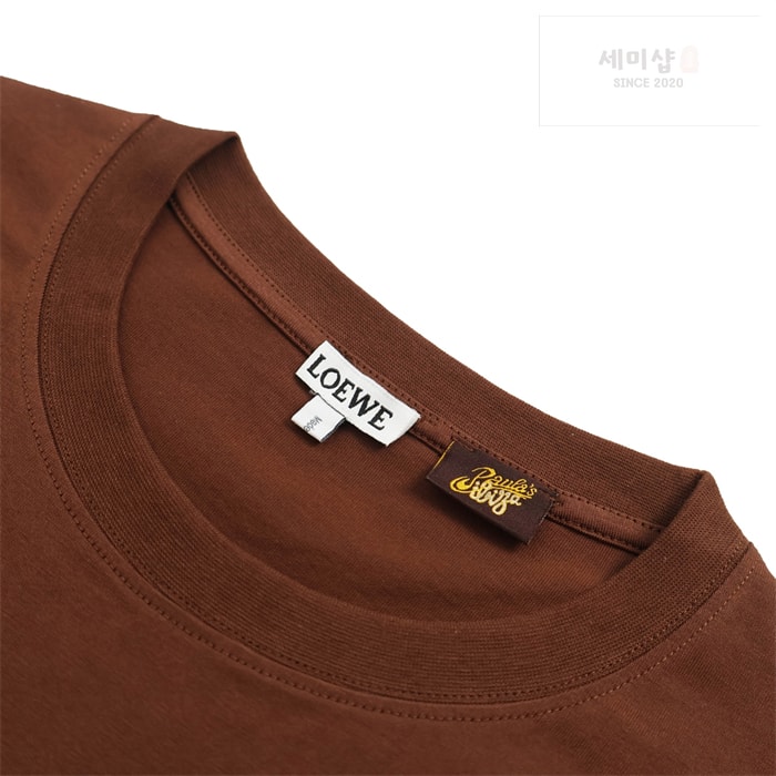 Loewe 로에베 파울라스 이비자 로고 반팔 티셔츠 카라멜색 의류 11번 이미지