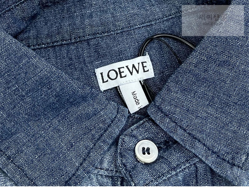 Loewe 로에베 포켓 아나그램 코튼 샴브레이 셔츠 의류 7번 이미지