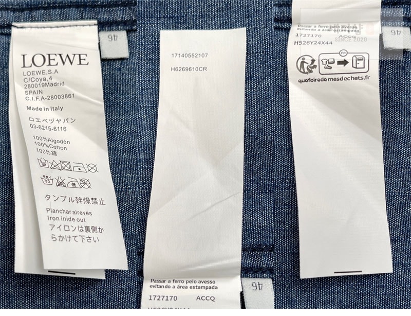 Loewe 로에베 포켓 아나그램 코튼 샴브레이 셔츠 의류 10번 이미지