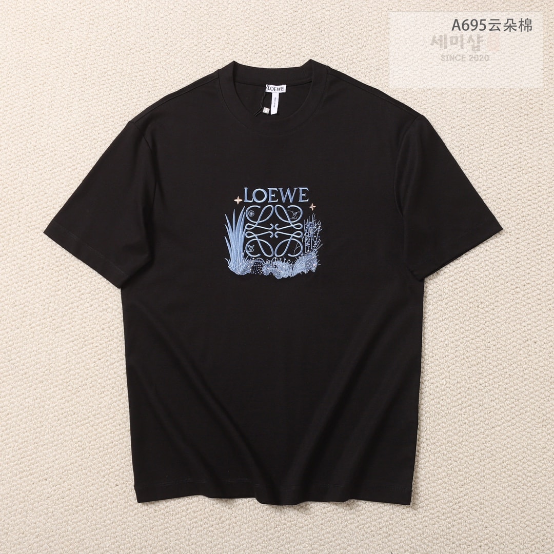 Loewe 로에베 허바리움 아나그램 티셔츠 블랙 의류 3번 이미지