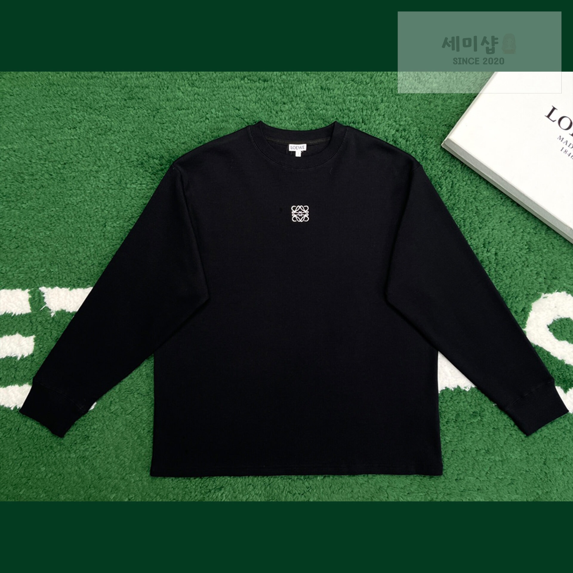 Loewe 로에베 24SS 아나그램 롱 슬리브 티셔츠 블랙 의류 1번 이미지