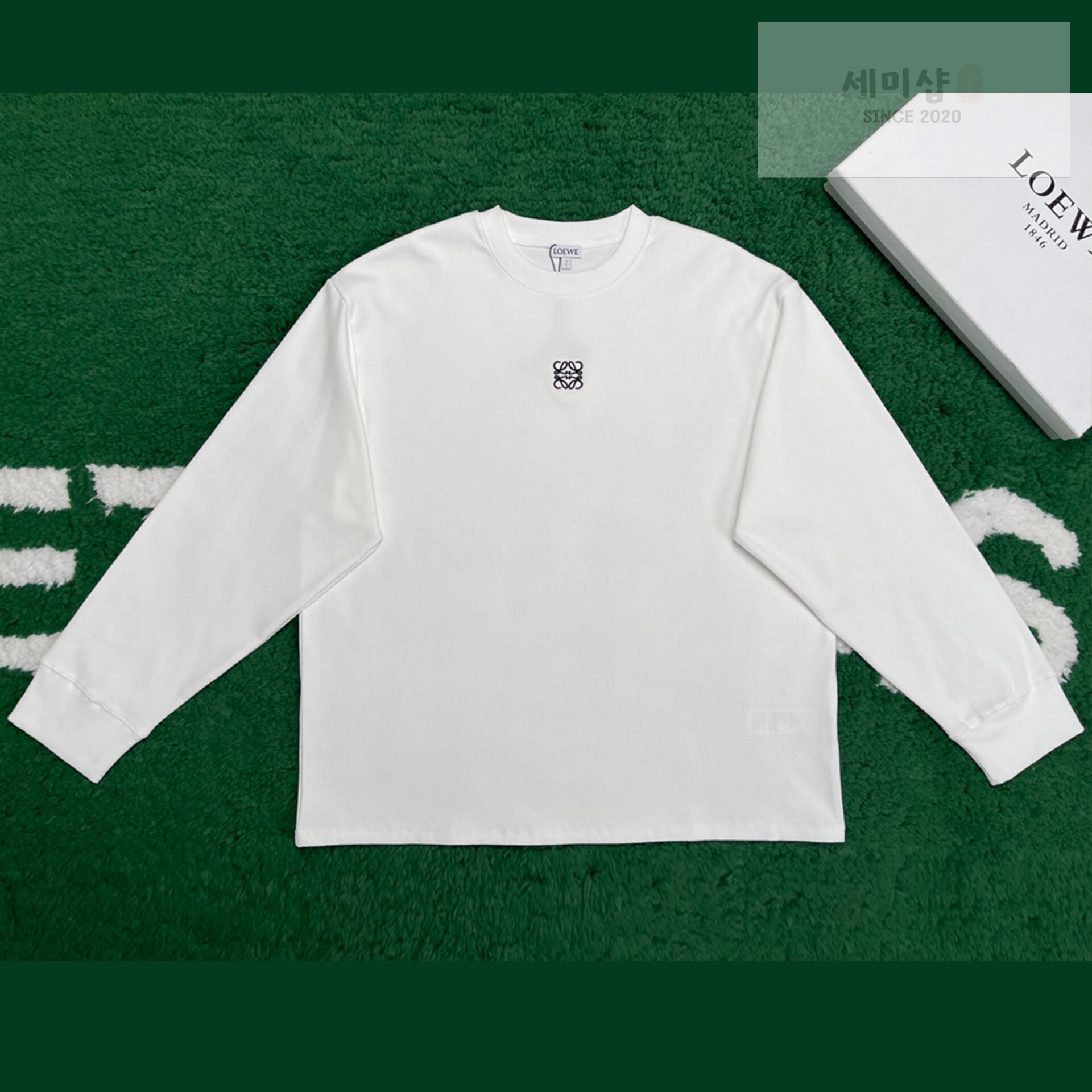 Loewe 로에베 24SS 아나그램 롱 슬리브 티셔츠 화이트 의류 1번 이미지