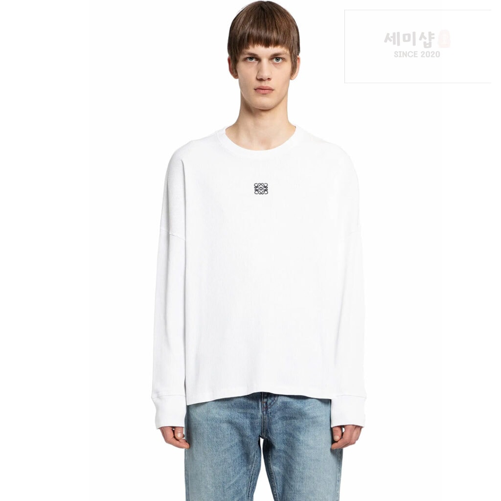 Loewe 로에베 24SS 아나그램 롱 슬리브 티셔츠 화이트 의류 6번 이미지