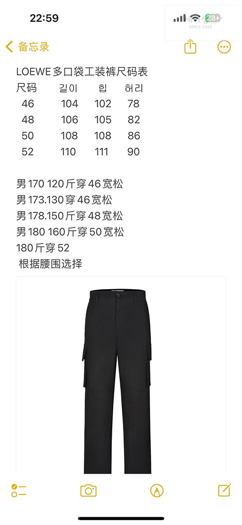 Loewe 로에베 24SS 카고 팬츠 의류 2번 이미지