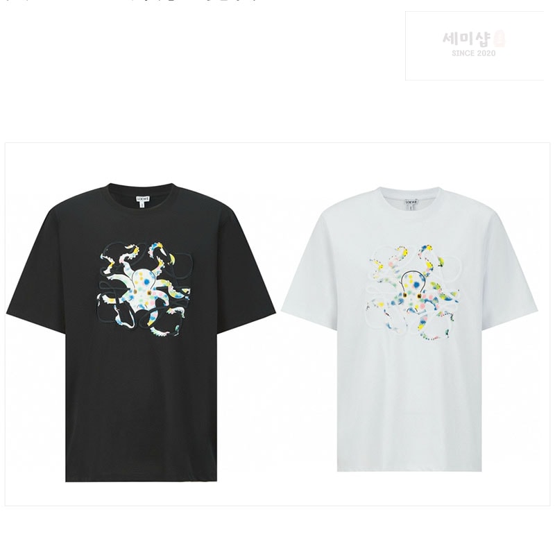 Loewe 로에베 25SS 아나그램 문어 코튼 반팔 티셔츠 의류 23번 이미지