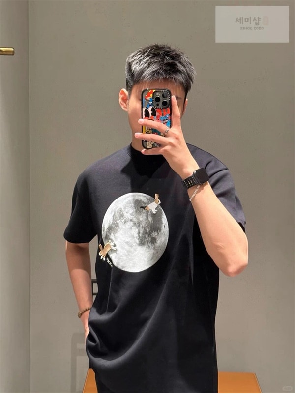 Loewe 로에베 x 수나 후지타 Bunny & Moon 반팔 티셔츠 의류 3번 이미지