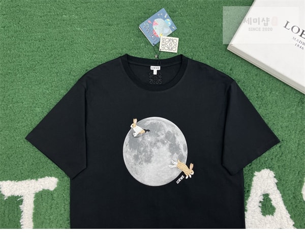 Loewe 로에베 x 수나 후지타 Bunny & Moon 반팔 티셔츠 의류 6번 이미지